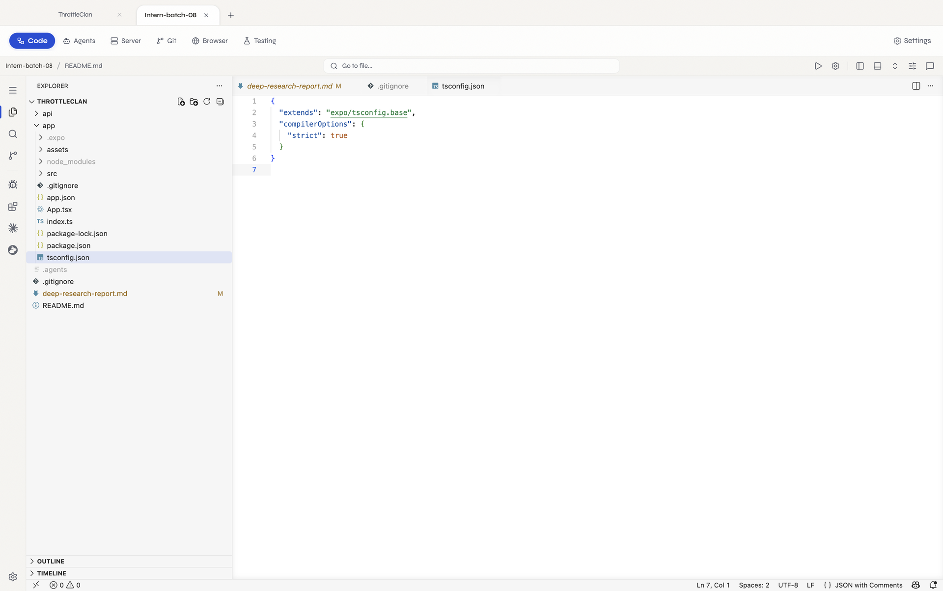 Tabs IDE Code tool preview